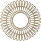 Ekena Millwork Cornelius Wood Fretwork Pierced Ceiling Medallion, Hickory, 40"OD x 14 7/8"ID x 3/8"T CMWP40X0375CRHI - alternate 5